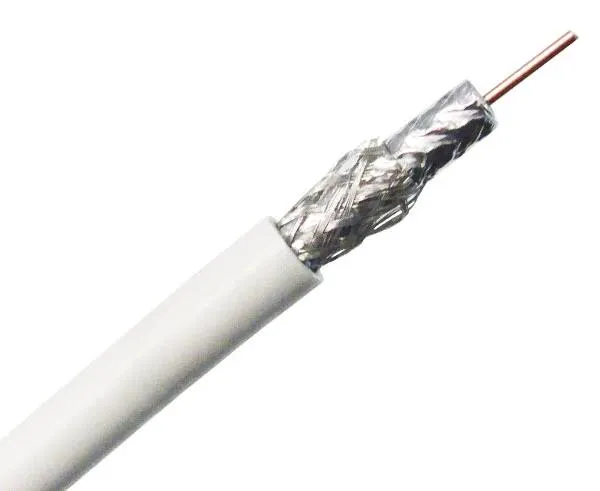 RG6 Coaxial Cable, Dual Shielded Riser CMR, 18 AWG BC, 100% Bonded AL Foil   60% AL Braid, Black or White, 1,000ft
