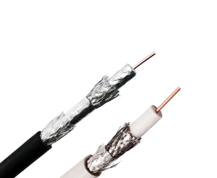 RG6 Coaxial Cable, Quad Shielded Riser CMR, AL Foil Shield, 60%/40% Aluminum Braid Shield, 18 AWG Solid CCS Conductor, 1,000'