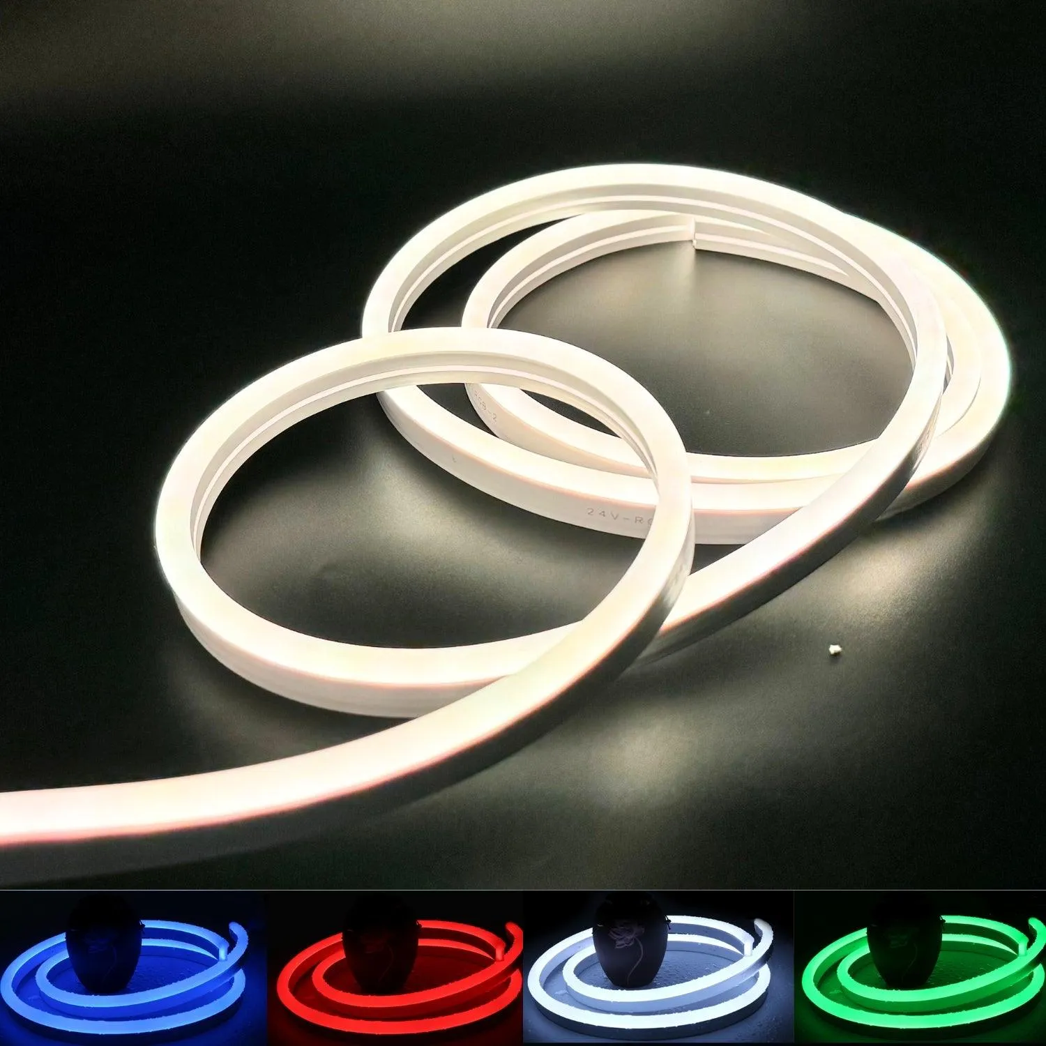 RGB Neon Flex Light DC 12V 8x18mm IP65 Waterproof with Music Controller Kit