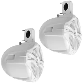 SA-WT80W - Pair of 300 Watt 8 Inch 2-Way White Wakeboard Tower Speakers - 600 Watts Total
