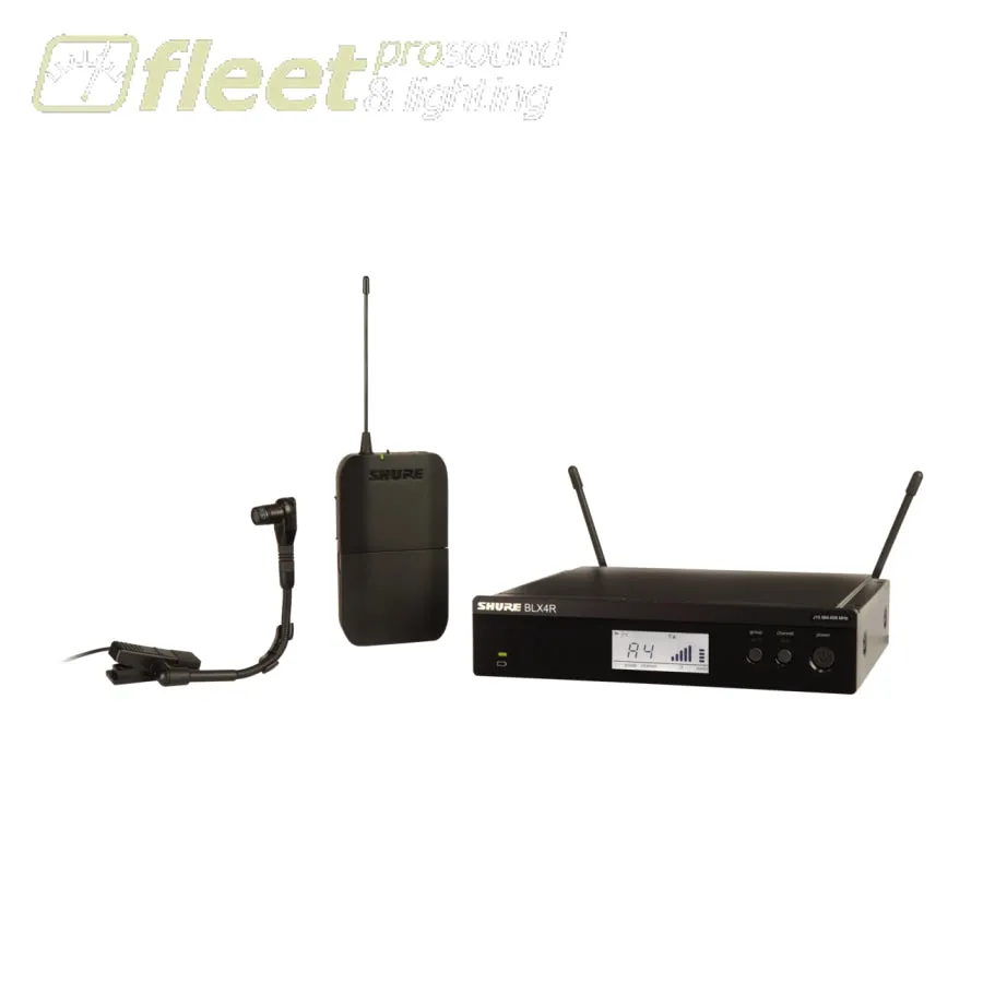 Shure BLX14R/B98 Wireless Rack-mount Instrument System with Beta 98H/C Clip-on Gooseneck Microphone