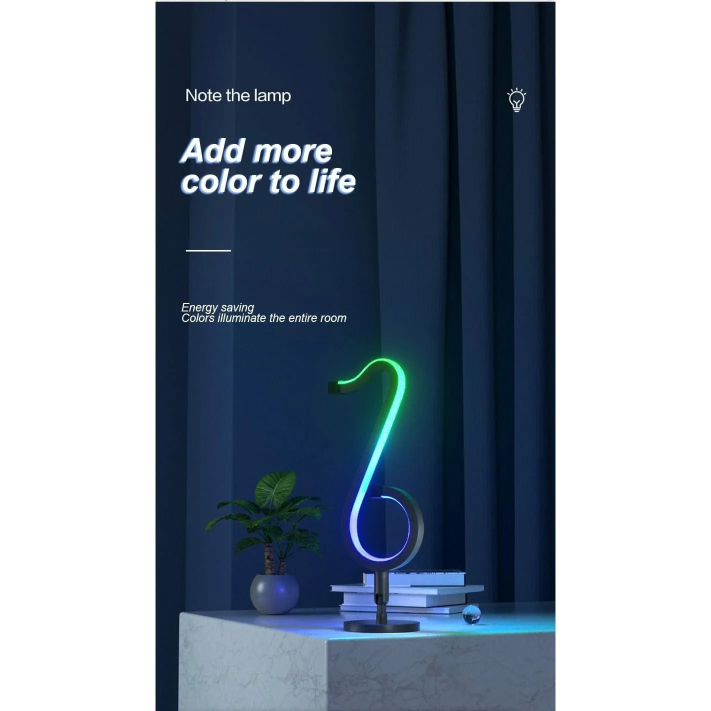 Smart Musical Note Lamp with APP Control