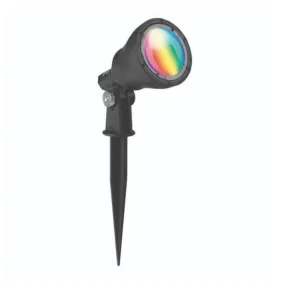 Smart Wi-Fi RGB Garden Spike Light 3w in Black