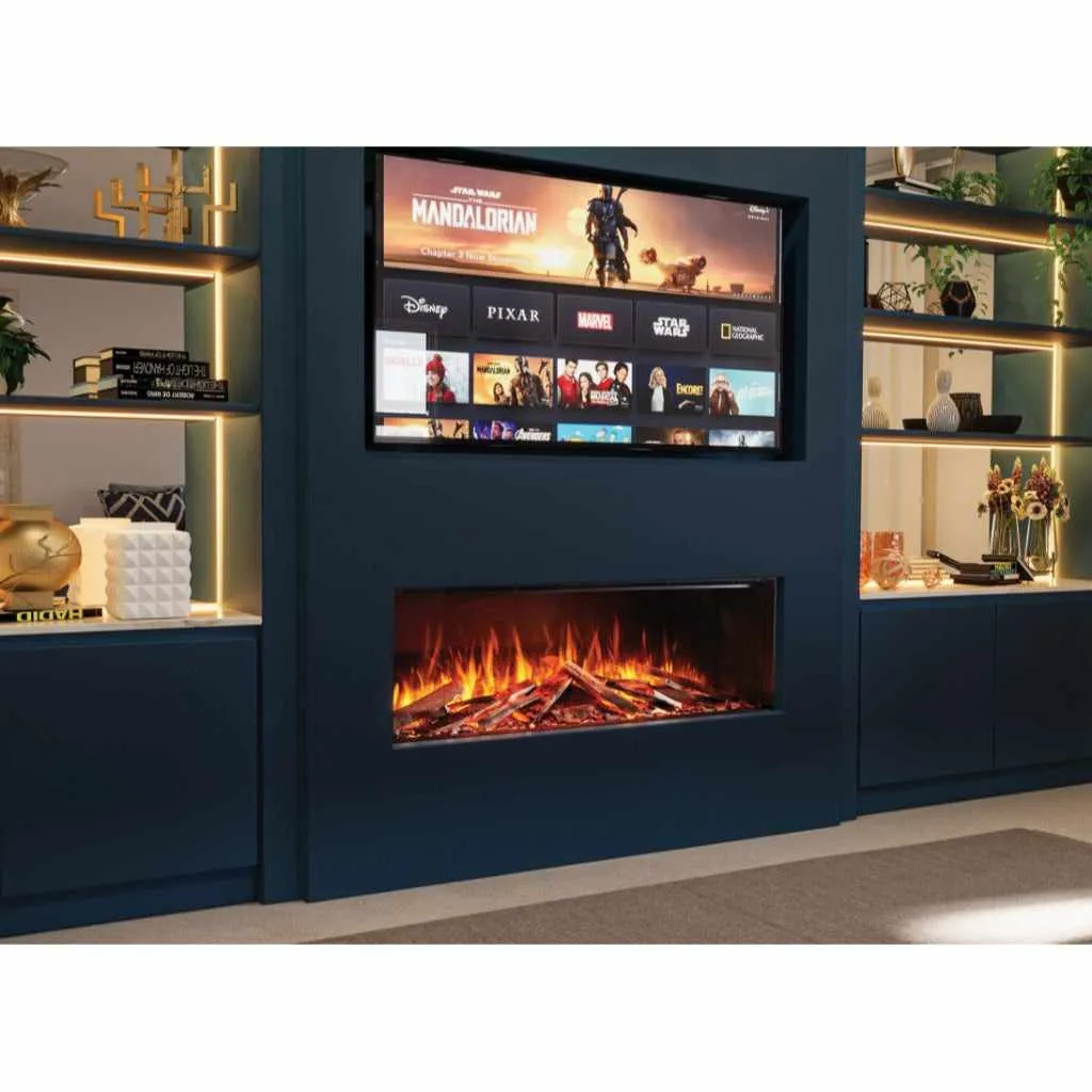 Solution Fires LUX 200 HD 2000MM Panoramic Electric Fire - 1/2/3 Sided Media Wall Electric Fire