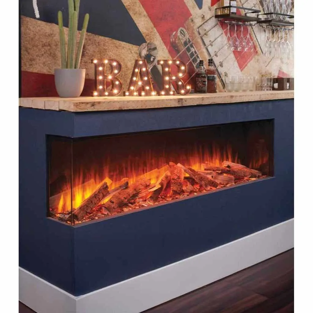 Solution Fires LUX 200 HD 2000MM Panoramic Electric Fire - 1/2/3 Sided Media Wall Electric Fire