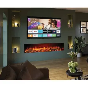 Solution Fires LUX 200 HD 2000MM Panoramic Electric Fire - 1/2/3 Sided Media Wall Electric Fire