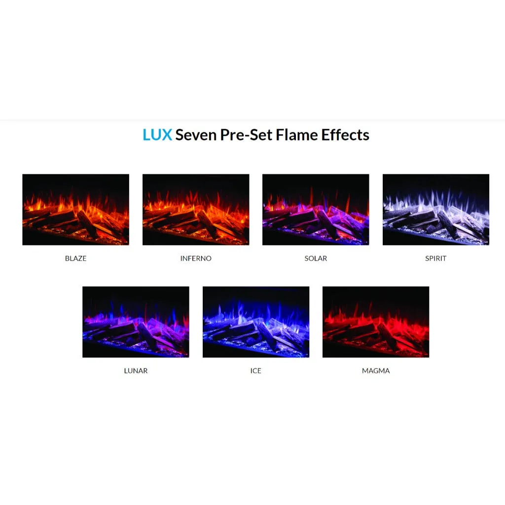 Solution Fires LUX 75 HD 750MM Panoramic Electric Fire - 1/2/3 Sided Media Wall Electric Fire