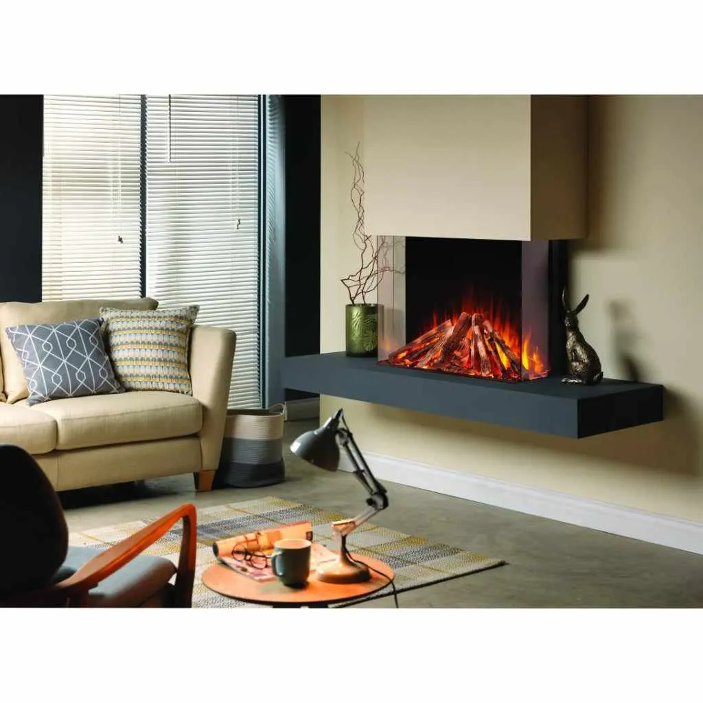 Solution Fires LUX 75 HD 750MM Panoramic Electric Fire - 1/2/3 Sided Media Wall Electric Fire