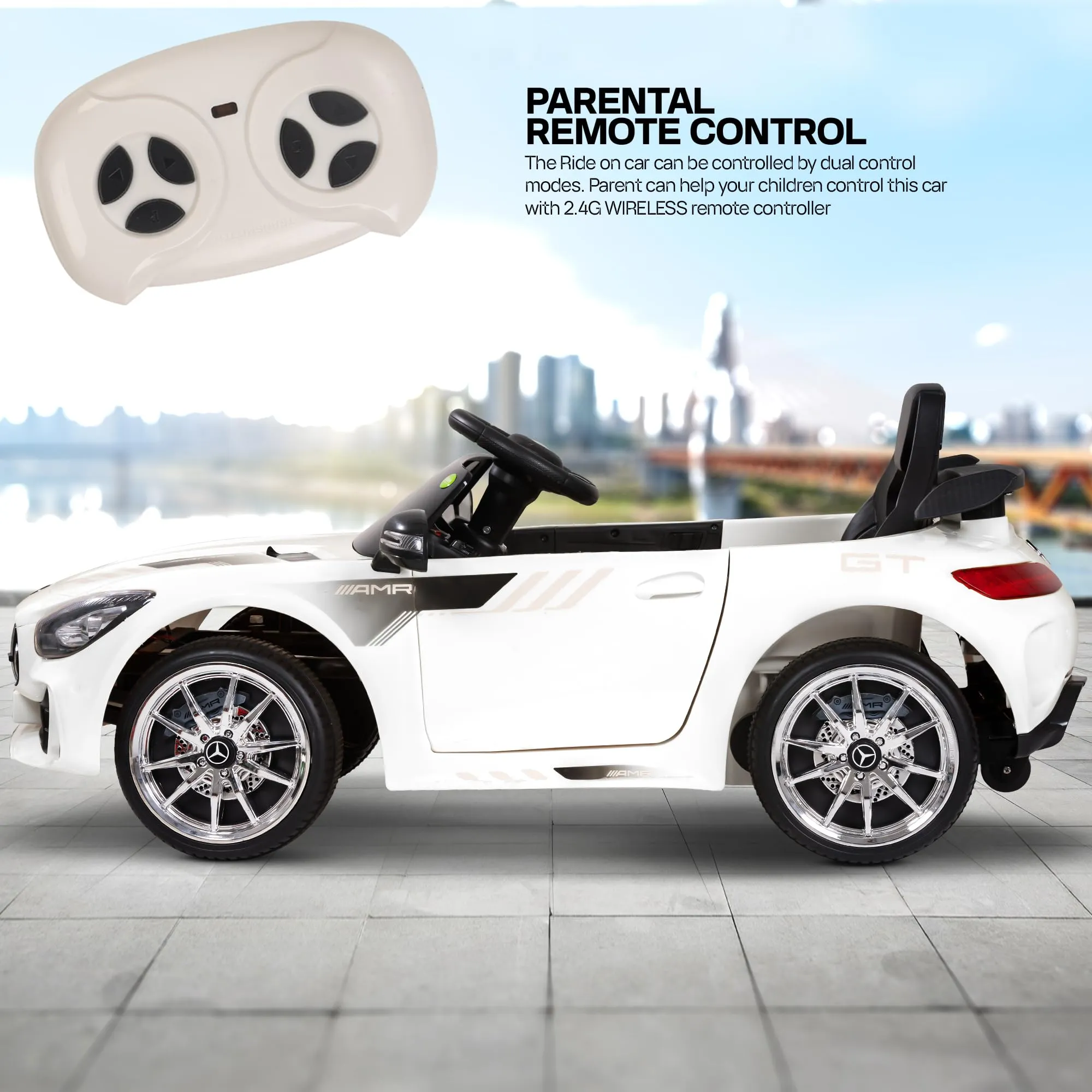 Spyder Pro Battery Operated Car for Kids with Music & Light