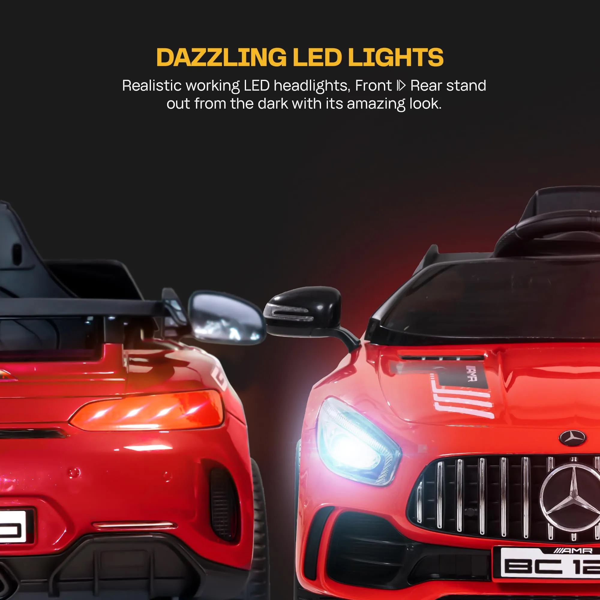 Spyder Pro Battery Operated Car for Kids with Music & Light