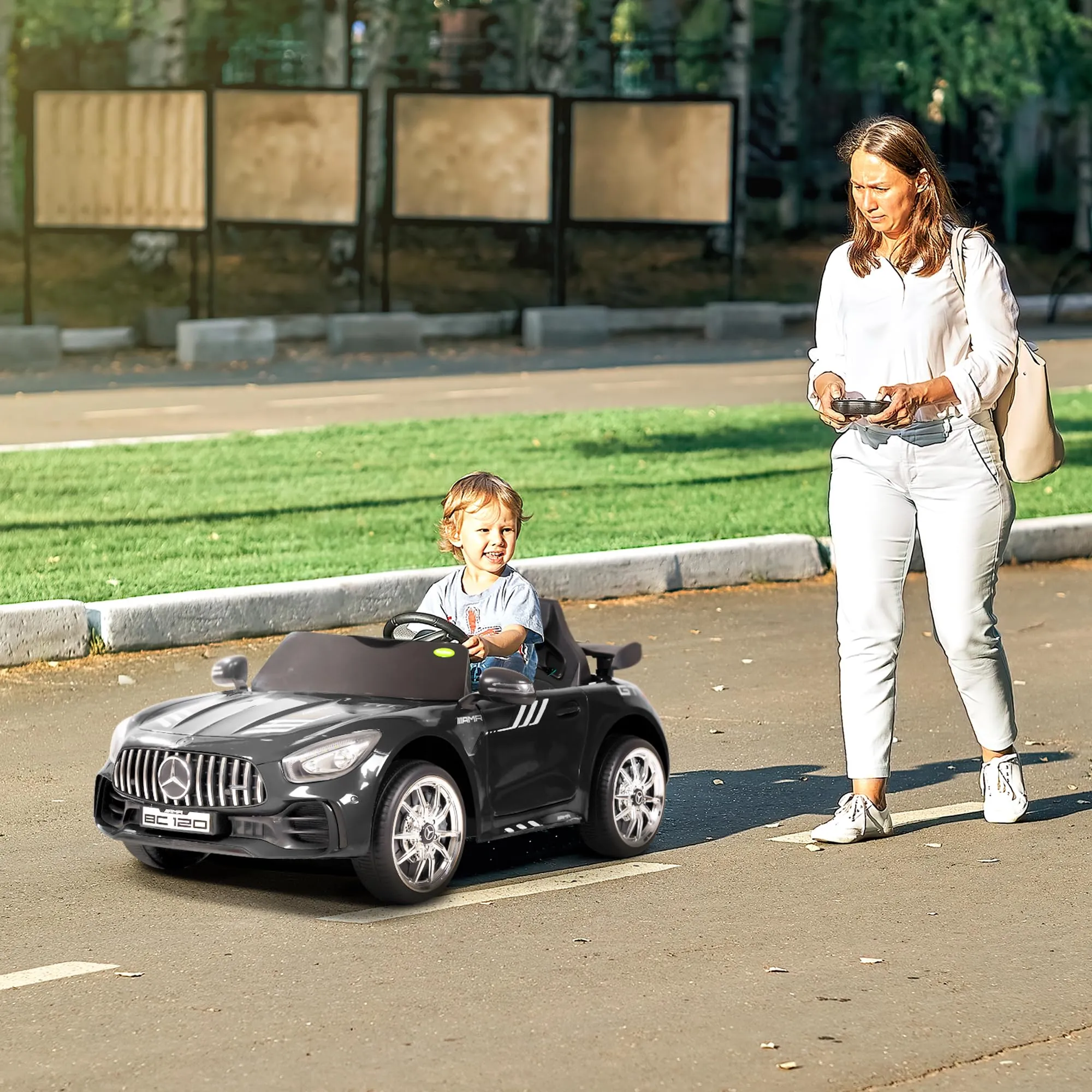 Spyder Pro Battery Operated Car for Kids with Music & Light