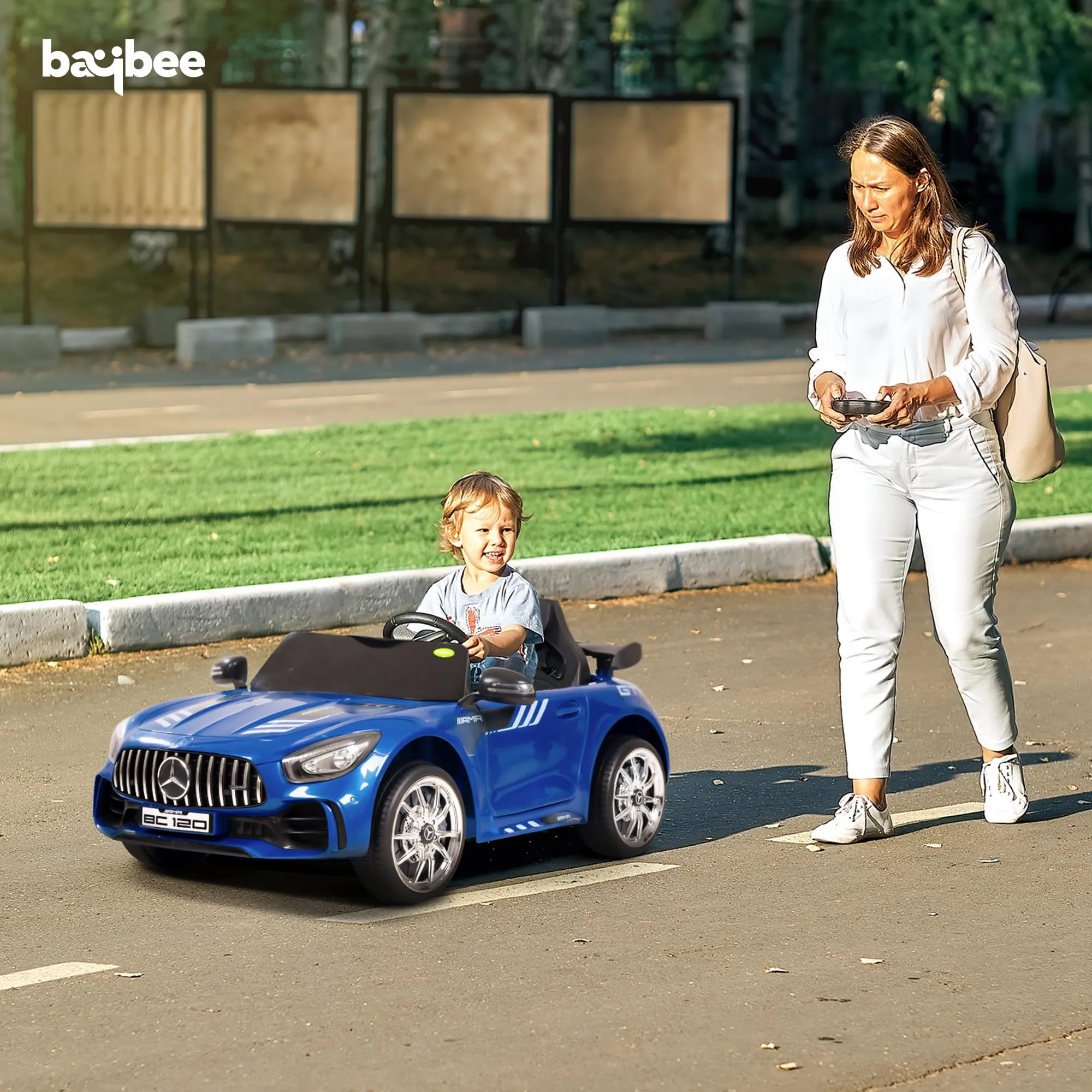 Spyder Pro Battery Operated Car for Kids with Music & Light