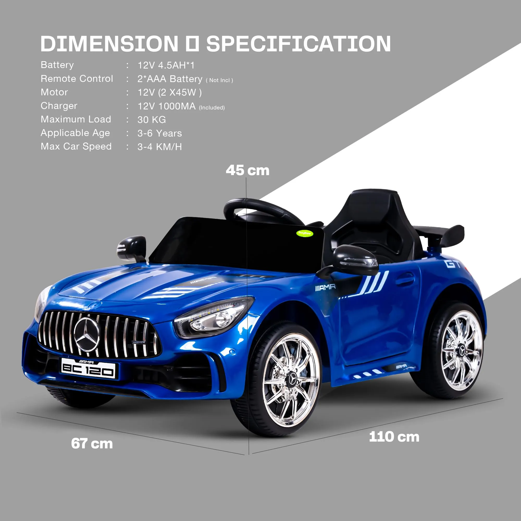 Spyder Pro Battery Operated Car for Kids with Music & Light