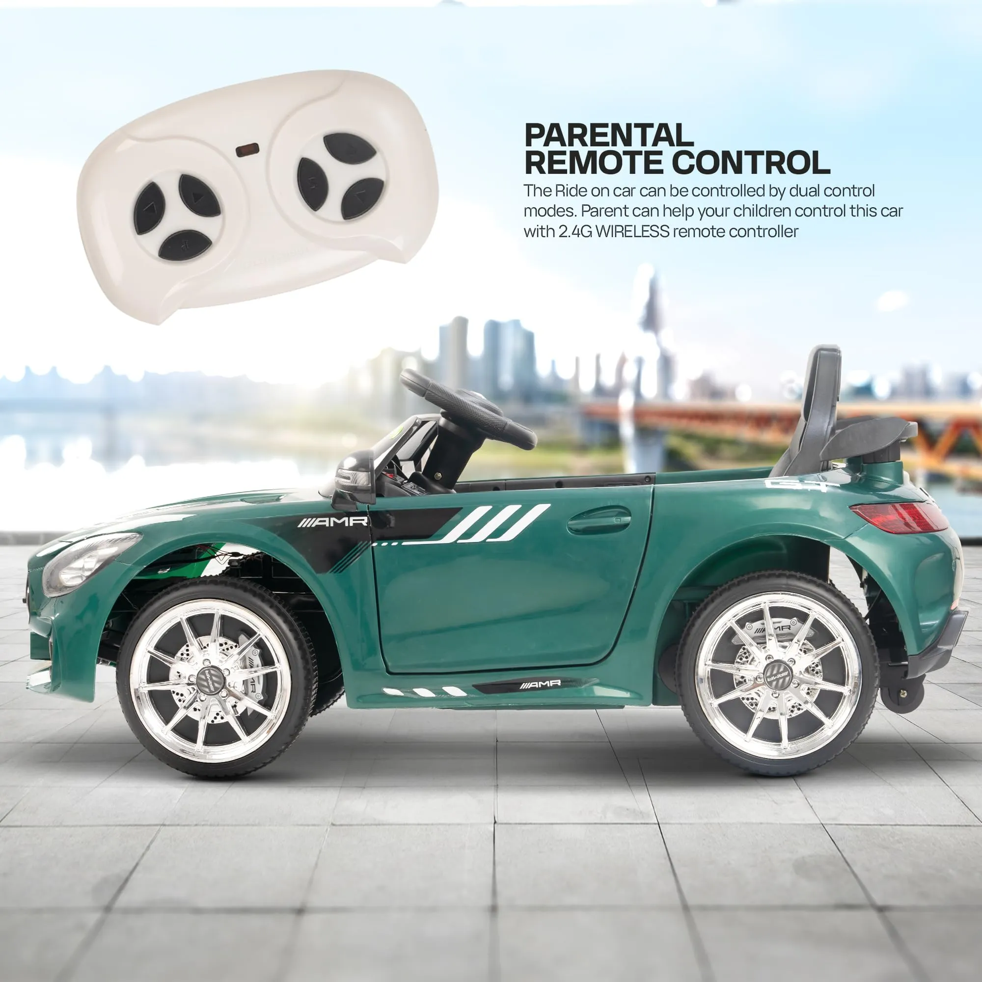 Spyder Pro Battery Operated Car for Kids with Music & Light