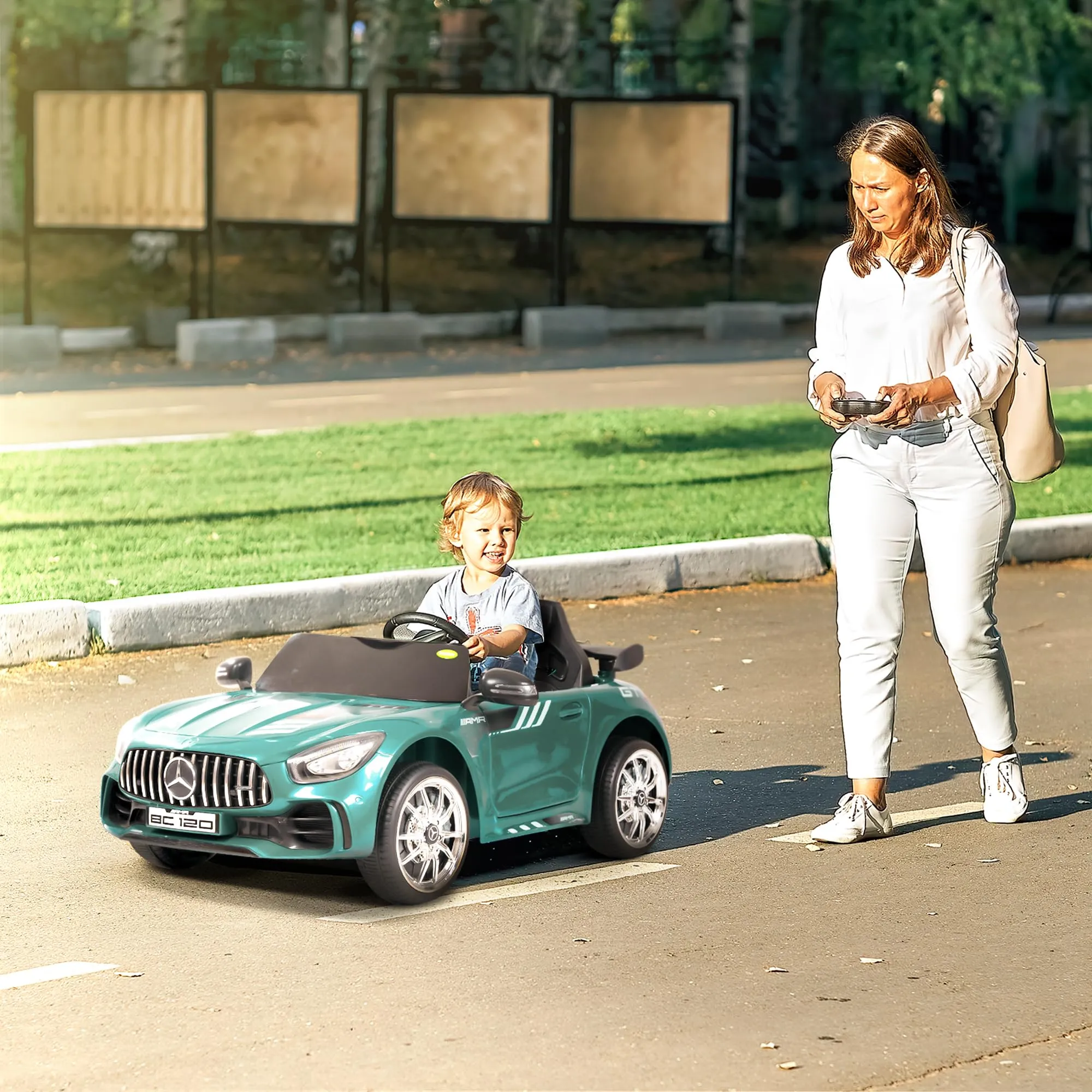 Spyder Pro Battery Operated Car for Kids with Music & Light