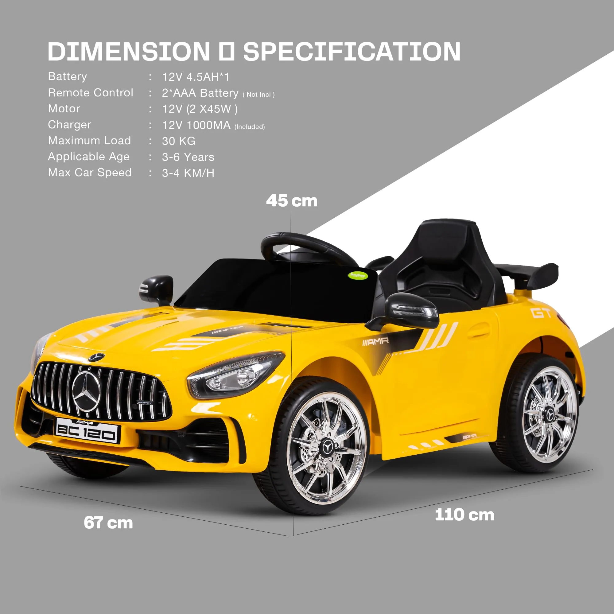 Spyder Pro Battery Operated Car for Kids with Music & Light