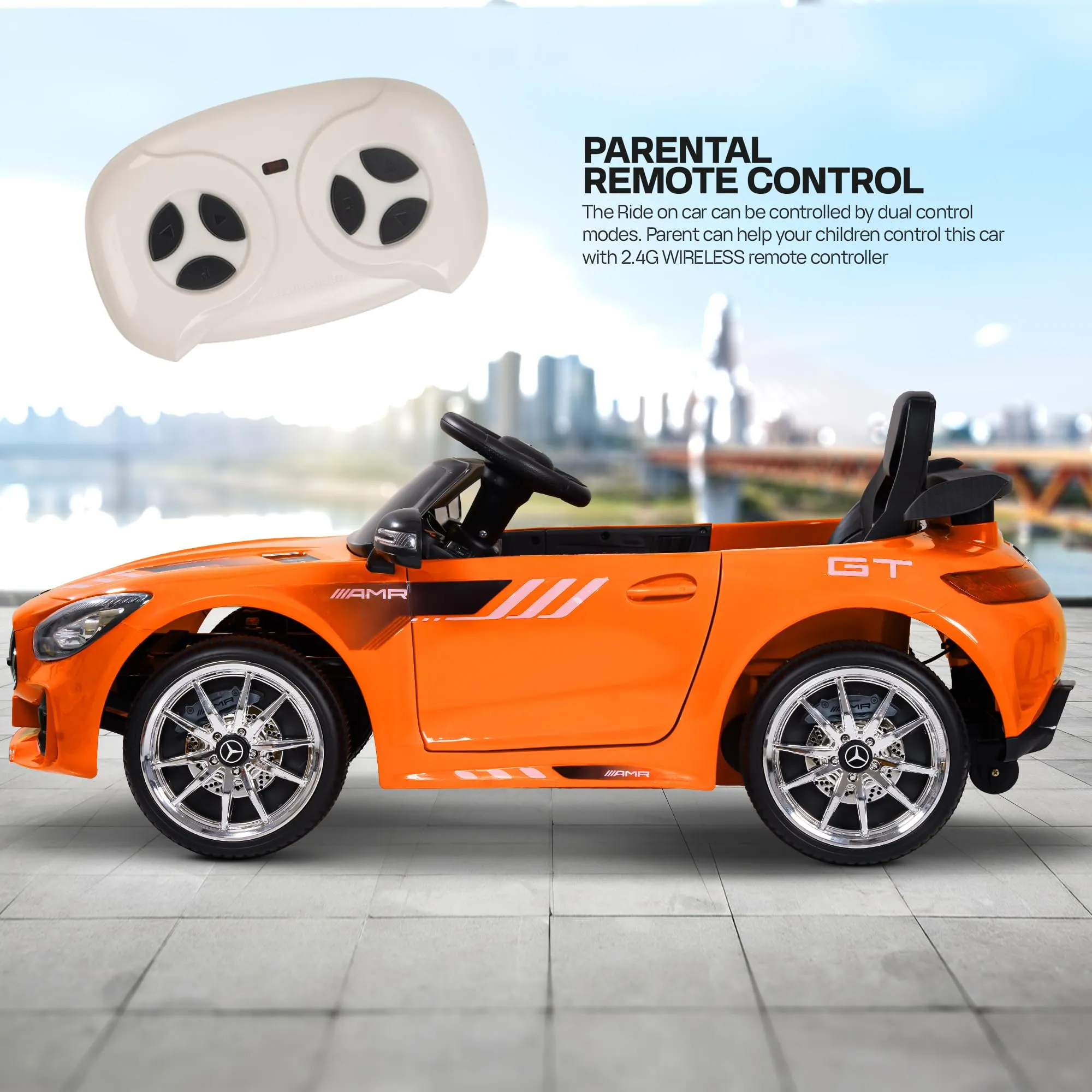 Spyder Pro Battery Operated Car for Kids with Music & Light