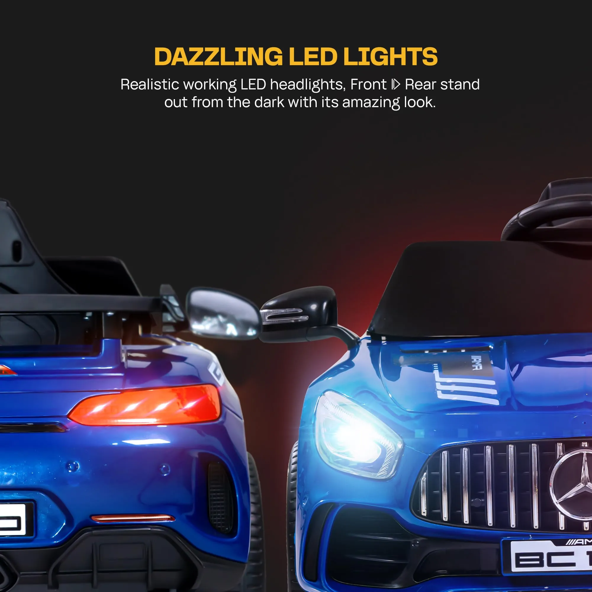 Spyder Pro Battery Operated Car for Kids with Music & Light