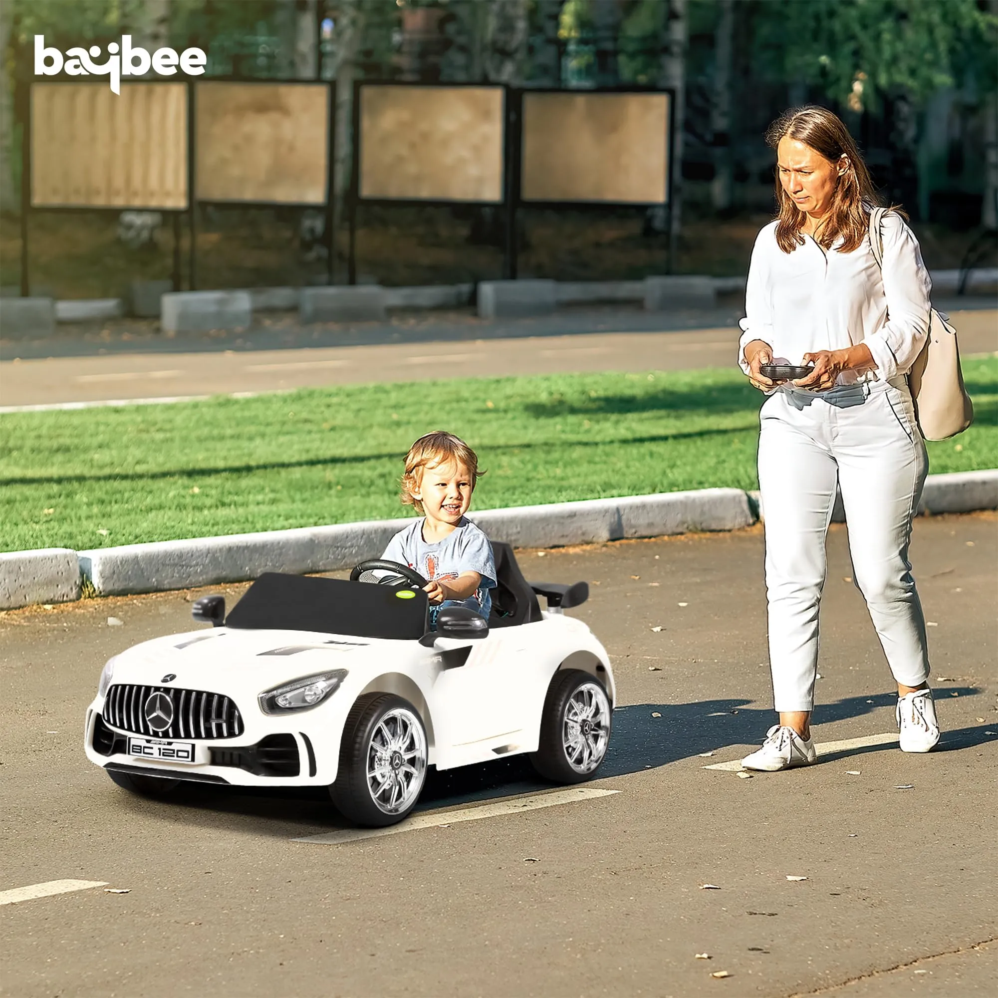 Spyder Pro Battery Operated Car for Kids with Music & Light