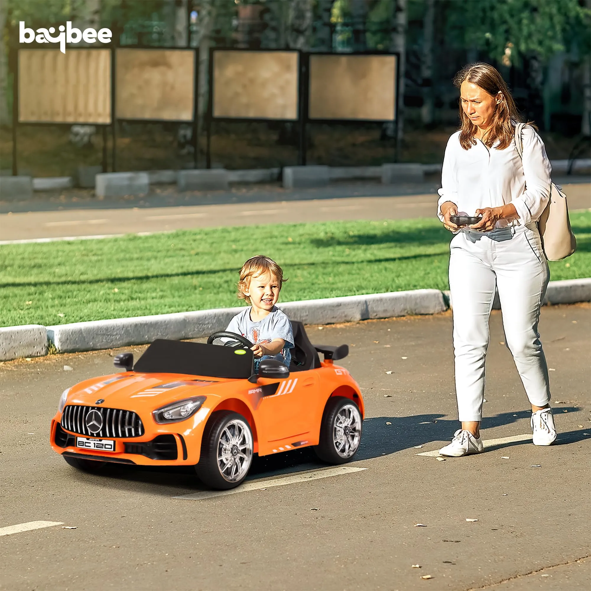 Spyder Pro Battery Operated Car for Kids with Music & Light