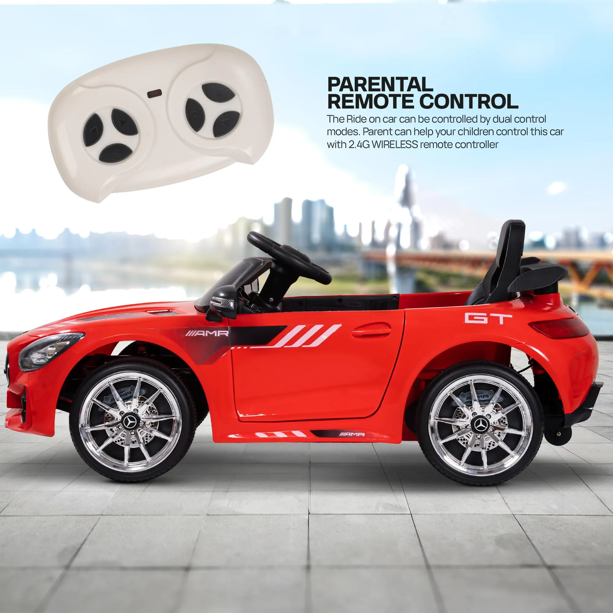 Spyder Pro Battery Operated Car for Kids with Music & Light