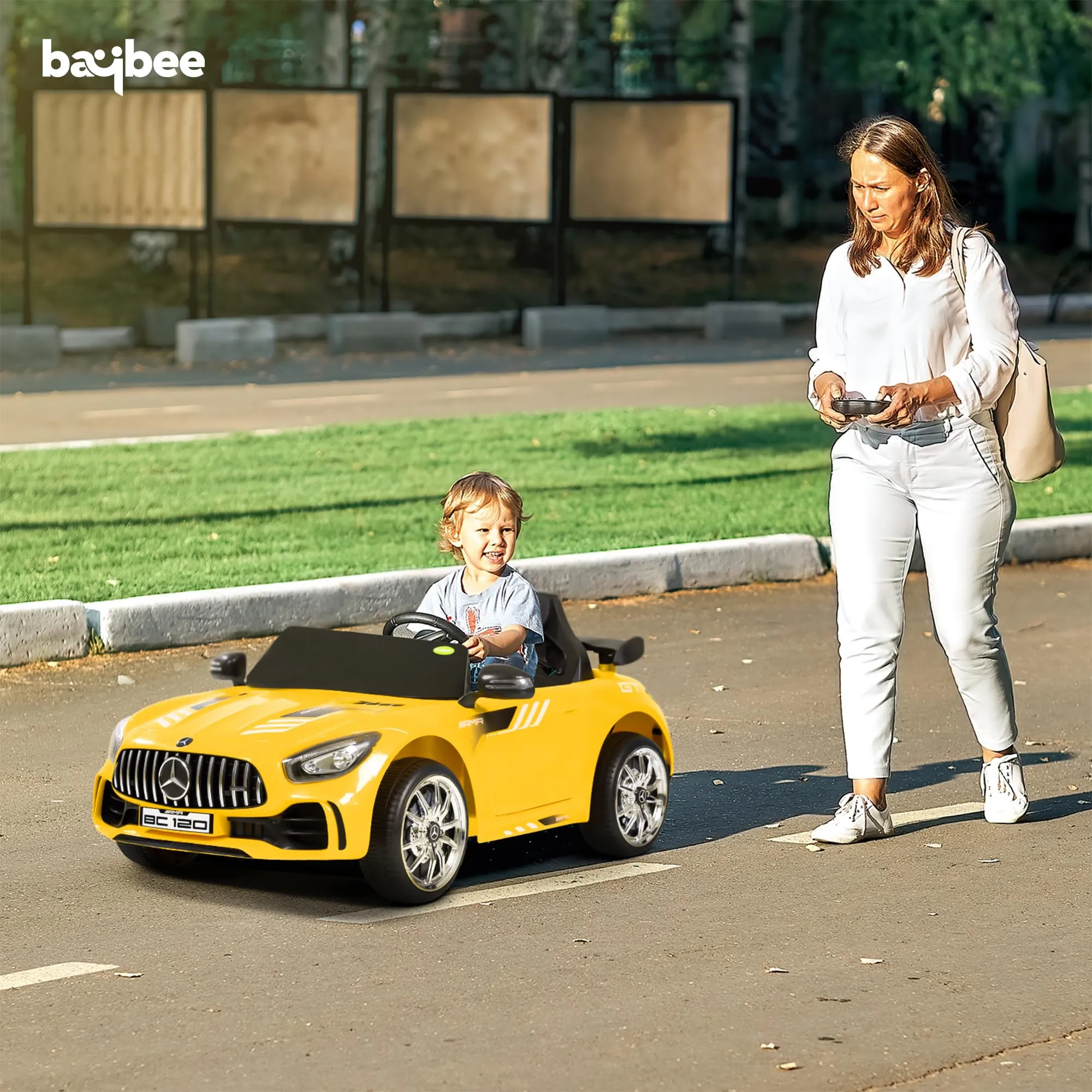 Spyder Pro Battery Operated Car for Kids with Music & Light