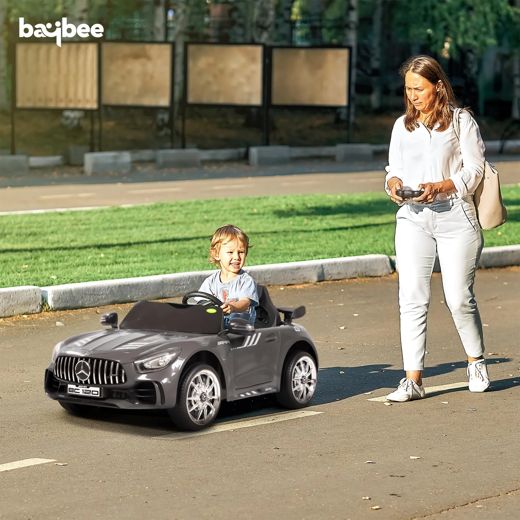 Spyder Pro Battery Operated Car for Kids with Music & Light