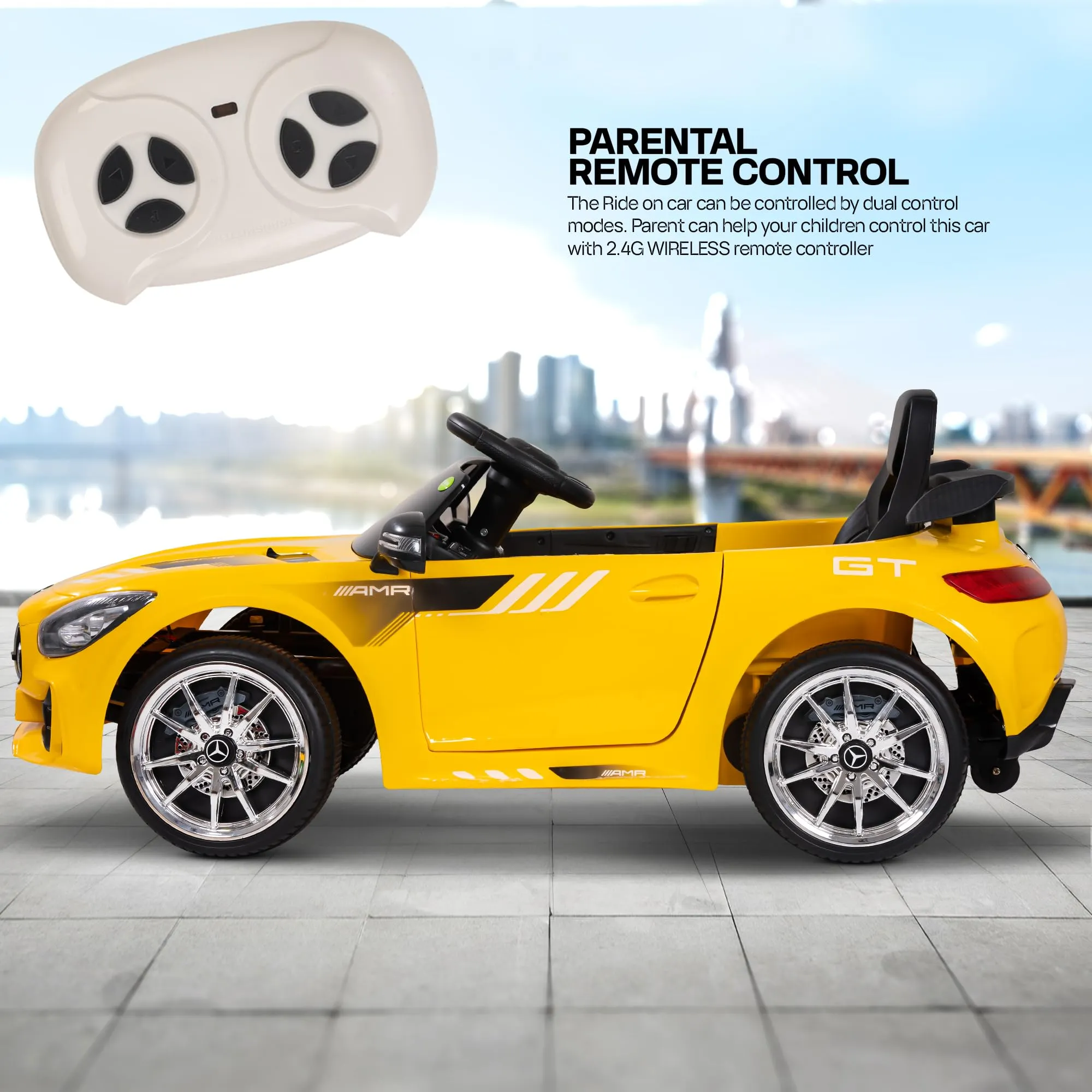 Spyder Pro Battery Operated Car for Kids with Music & Light