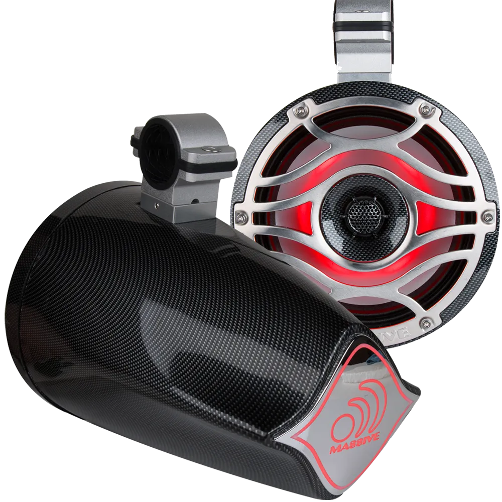 T65C - 6.5" 200 Watts Marine Tower Can Coaxial LED Speakers