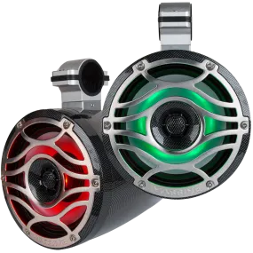 T65C - 6.5" 200 Watts Marine Tower Can Coaxial LED Speakers