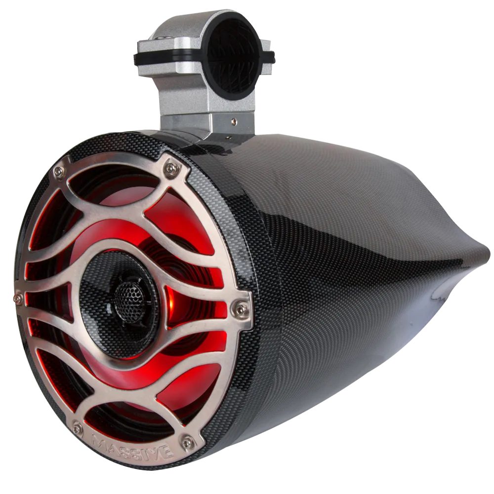 T65C - 6.5" 200 Watts Marine Tower Can Coaxial LED Speakers