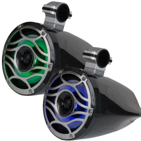 T8C - 8" 300 Watts Marine Tower Can Coaxial LED Speakers