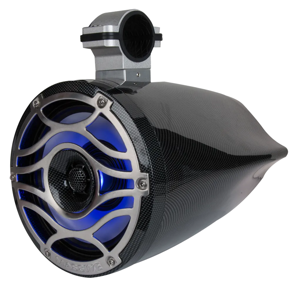 T8C - 8" 300 Watts Marine Tower Can Coaxial LED Speakers