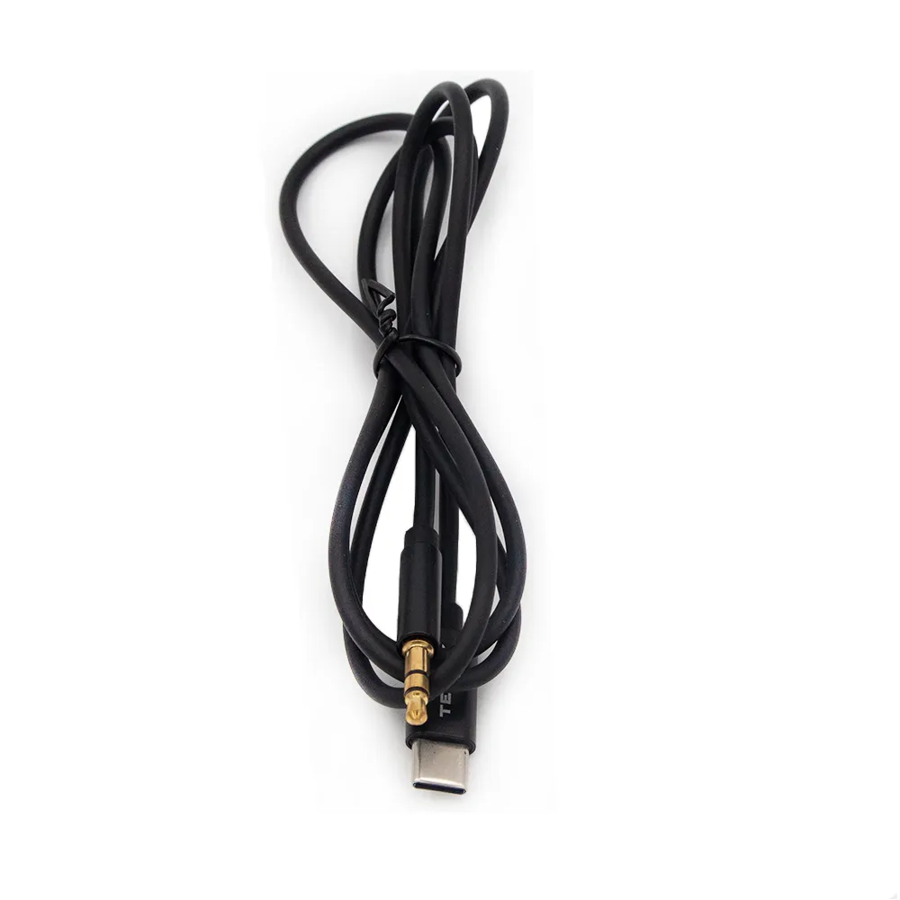 Tecnix  Audio Cable 1M 1m 3.5mm to type C Aux Black [CBL-117 BK]