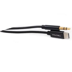 Tecnix  Audio Cable 1M 1m 3.5mm to type C Aux Black [CBL-117 BK]