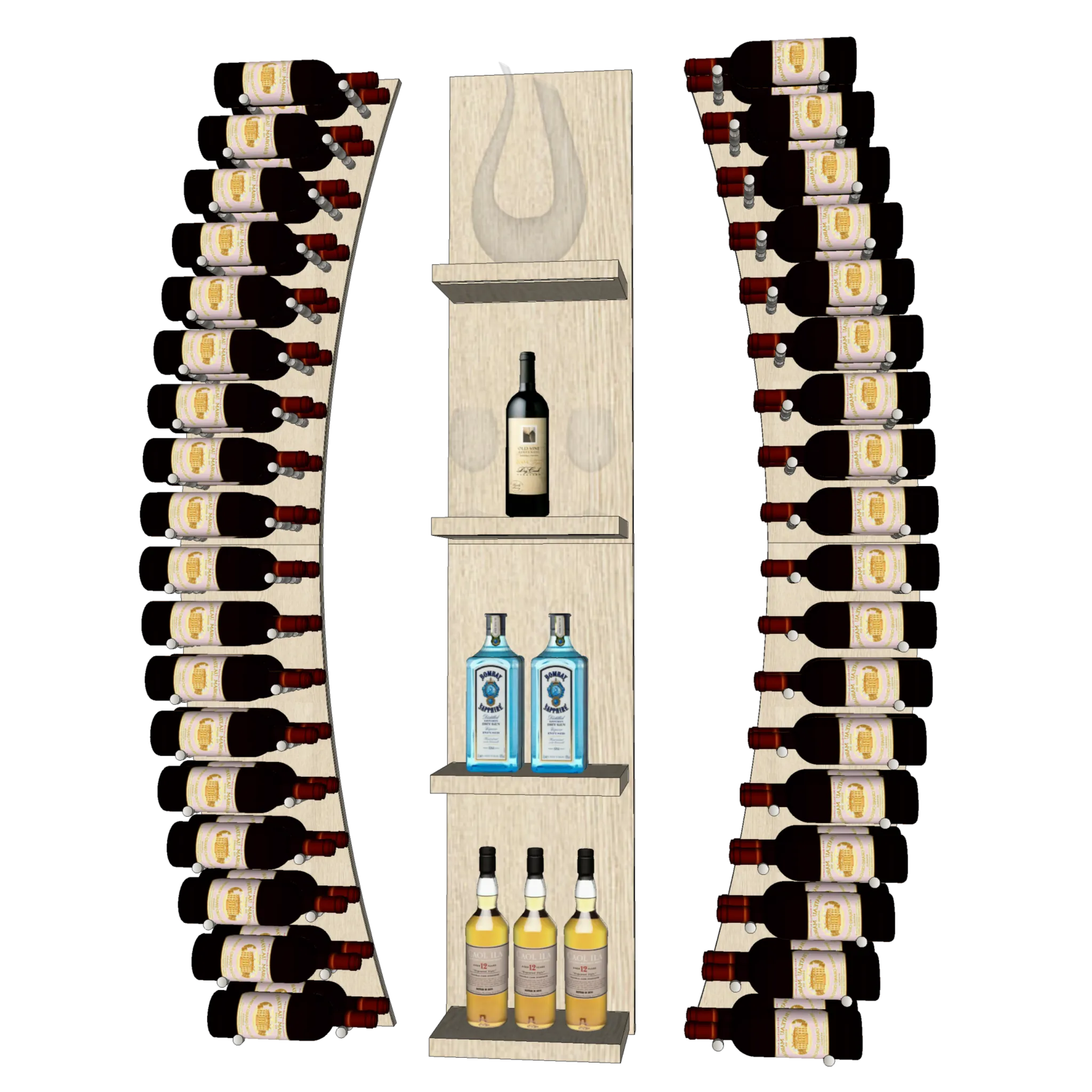 THE WINE BAR CURVED VINdustry Wine Wall