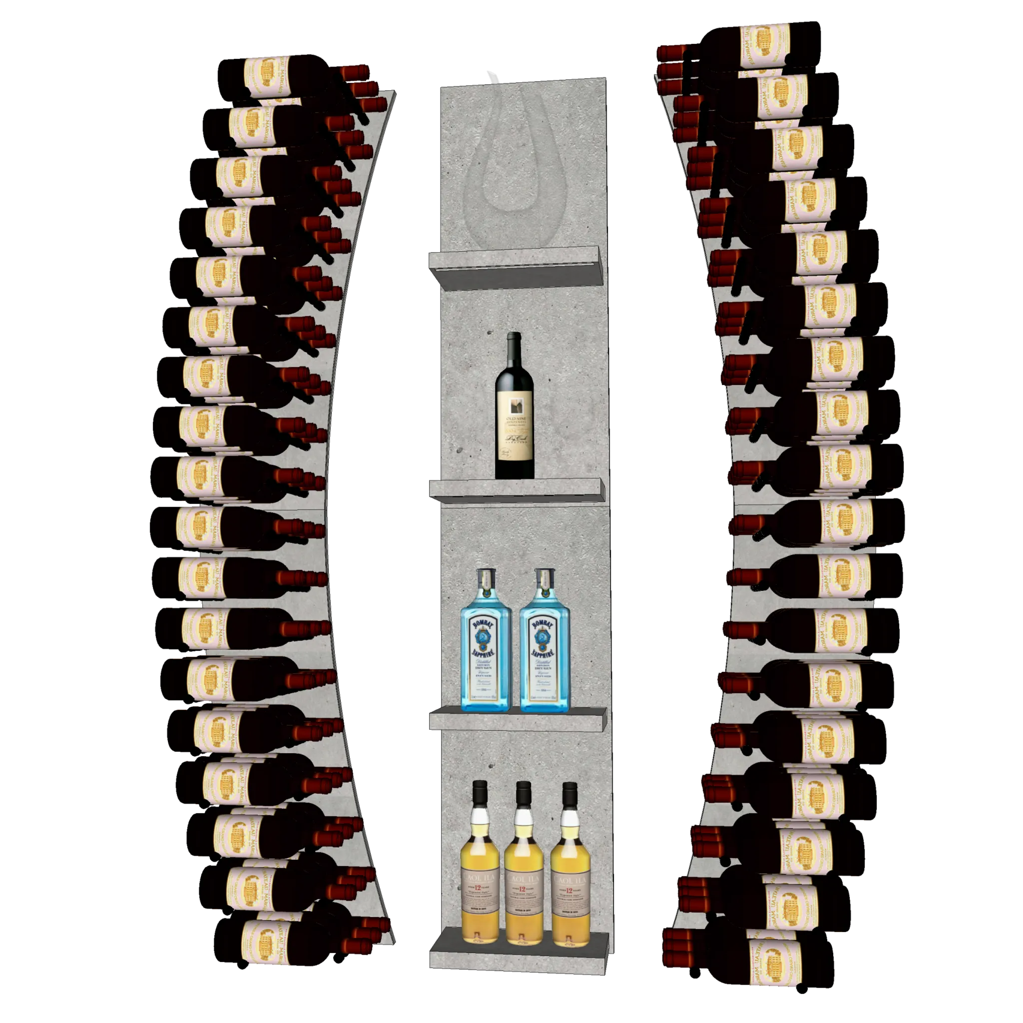 THE WINE BAR CURVED VINdustry Wine Wall