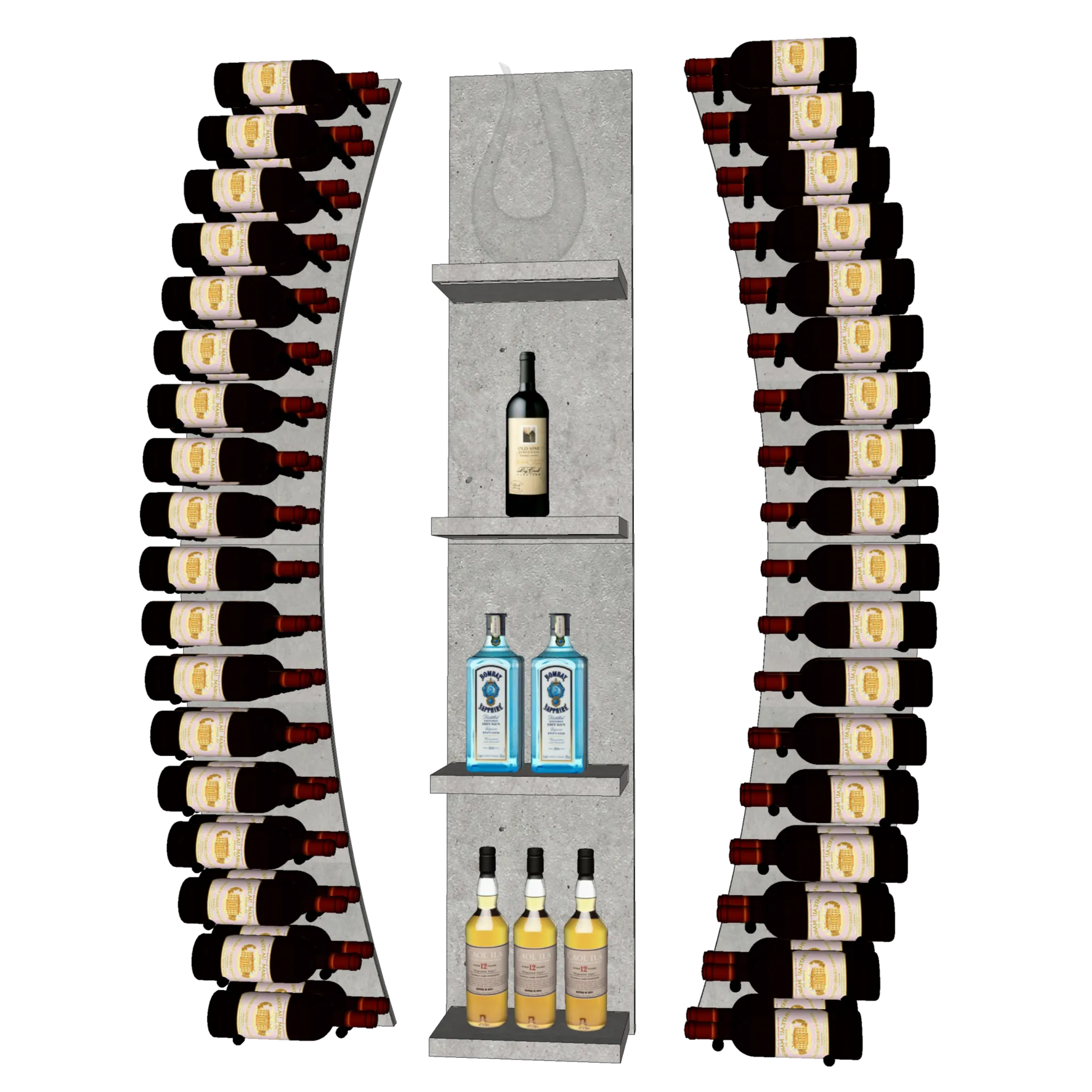 THE WINE BAR CURVED VINdustry Wine Wall
