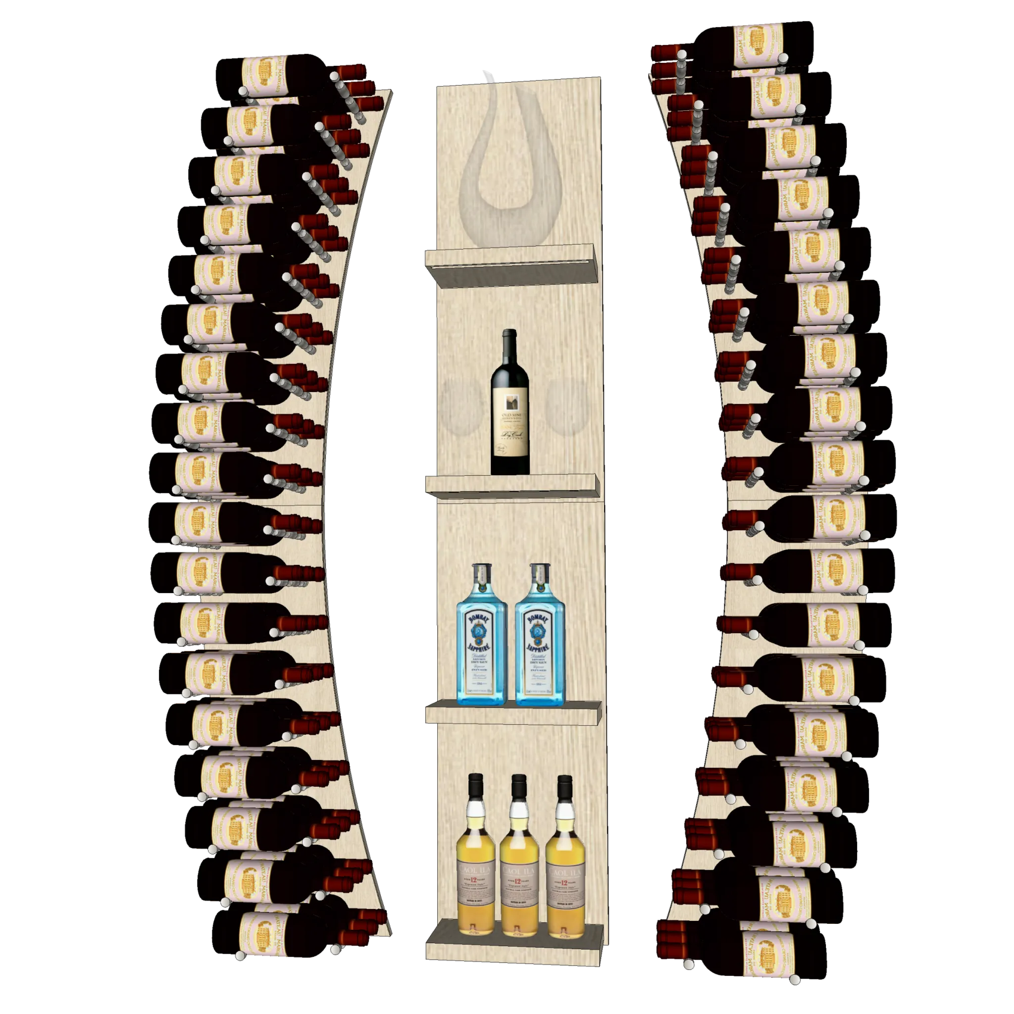 THE WINE BAR CURVED VINdustry Wine Wall