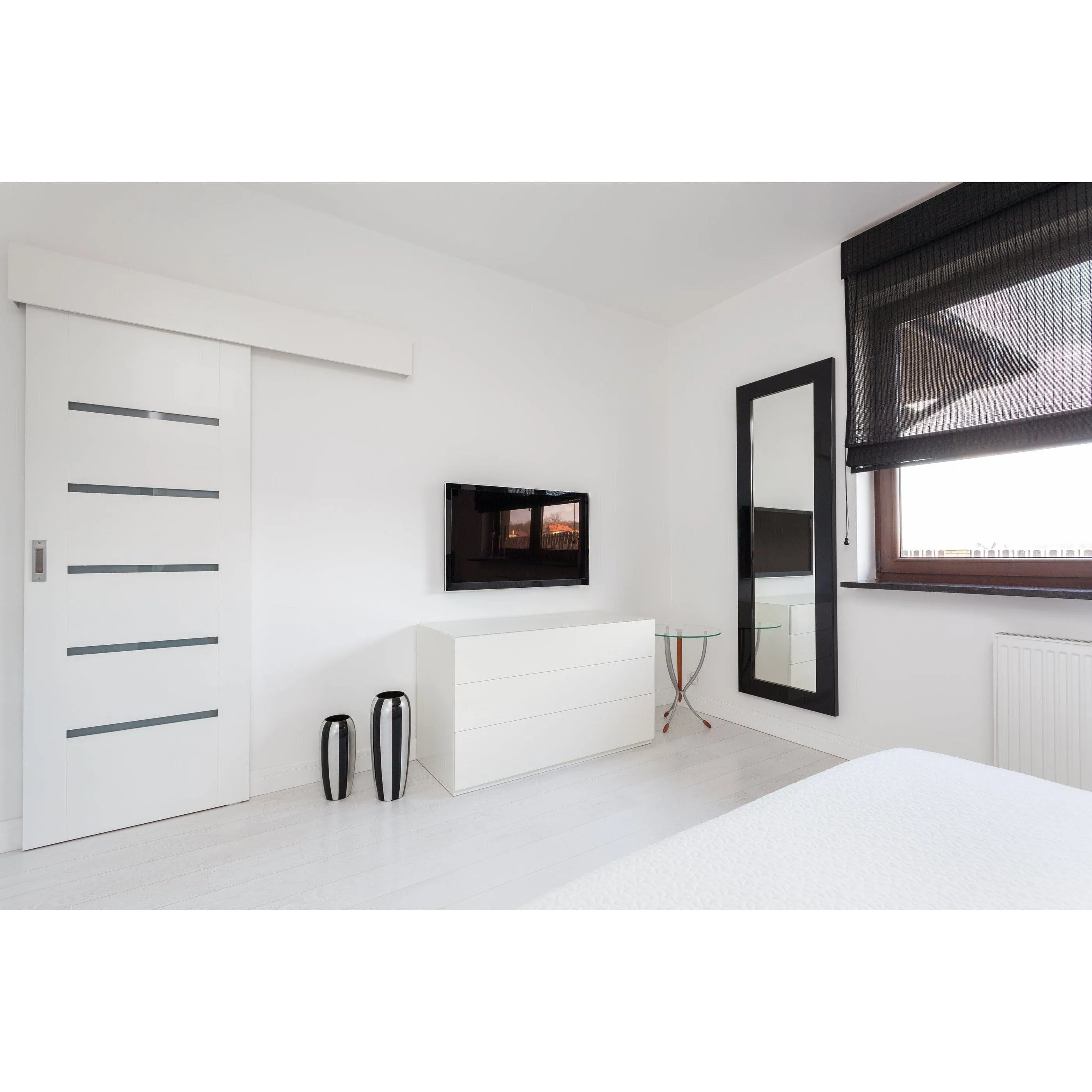 Top Hung Straight Sliding Single Door Kit - Max Weight 100kg - Max Door Width 1250mm - 2.4m Track - With Soft Close and Soft Open