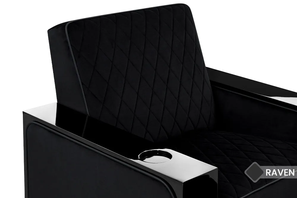 Valencia Naples Prestige Home Theater Seating Row of 2, Raven