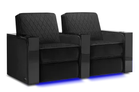 Valencia Naples Prestige Home Theater Seating Row of 2, Raven