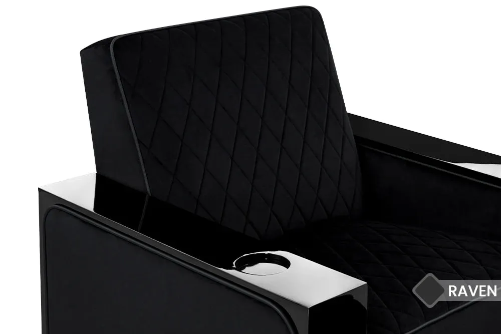 Valencia Naples Prestige Home Theater Seating Row of 4, Raven