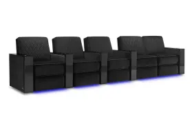 Valencia Naples Prestige Home Theater Seating Row of 5 Loveseat Right, Raven