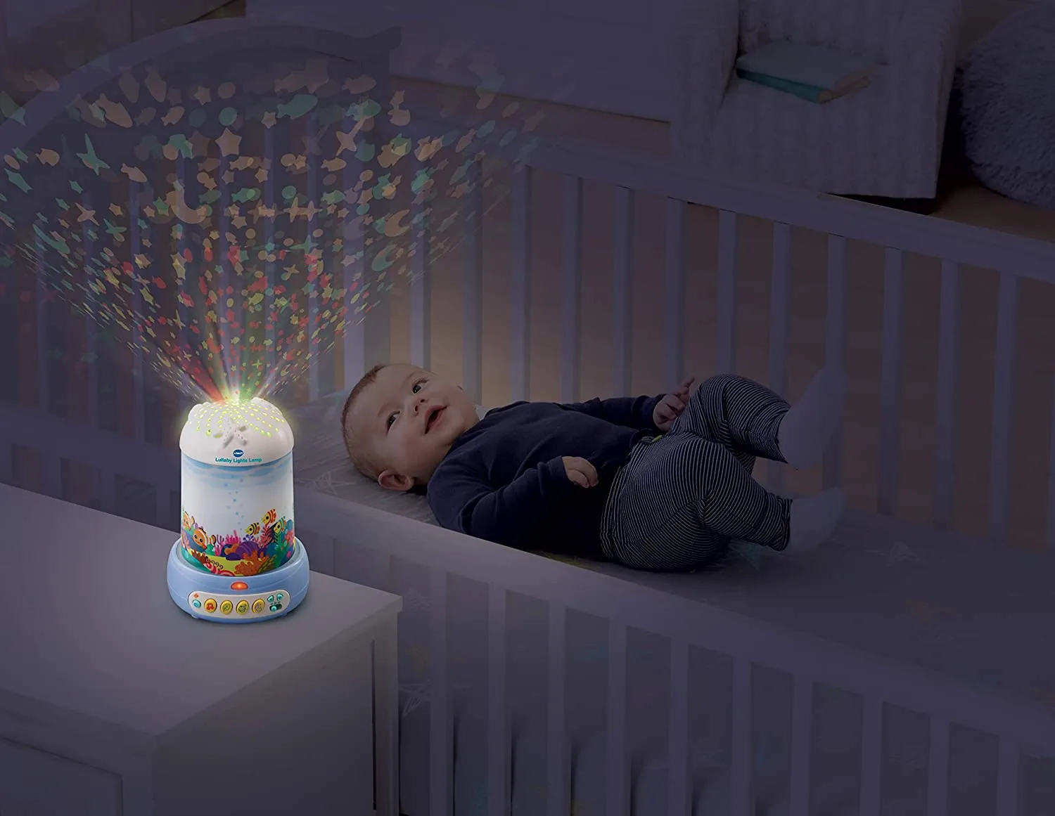 Vtech Lullaby Lamp Light: Rotating lamp or soft projecting light patterns will help sooth your little one - 80-532803