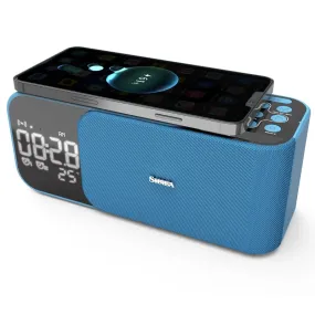 WD-500 Digital Led Mirror Alarm Clock Night Light Led Bluetooth Speakers with Wireless Charger Stereo Speakers