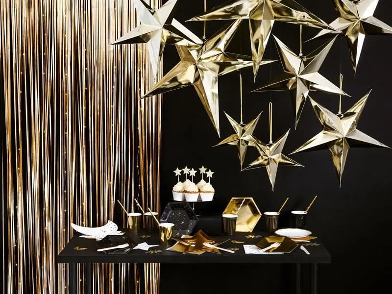 White Gold Shimmer Foil Curtain / Balloon Tassel