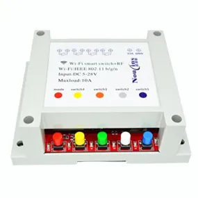 Wifi Switch Moile Phone APP/ Remote control switch 220V x 4 relay, 433M wireless control