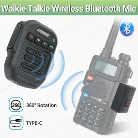 Wireless Bluetooth Microphone Handheld Speaker MIC Type-C for Baofeng UV-5R 888S 21 Pro Walkie Talkie Ham Radio Accessories