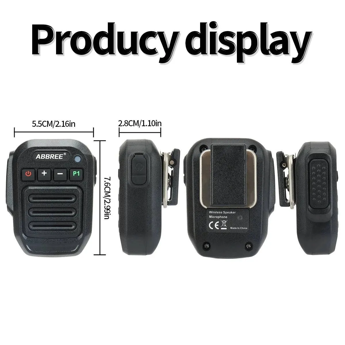 Wireless Bluetooth Microphone Handheld Speaker MIC Type-C for Baofeng UV-5R 888S 21 Pro Walkie Talkie Ham Radio Accessories